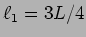 $\ell_1=3L/4$