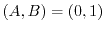$(A,B)=(0,1)$