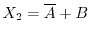 $X_2=\overline{A}+B$