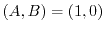 $(A,B)=(1,0)$