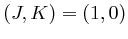 $(J, K)=(1, 0)$