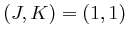 $(J, K)=(1, 1)$