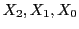 $ X_2, X_1, X_0$