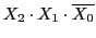 $ X_2\cdot X_1\cdot\overline{X_0}$
