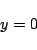 \begin{displaymath}
y=0
\end{displaymath}