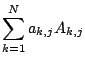 $\displaystyle \sum_{k=1}^{N}a_{k,j}A_{k,j}$