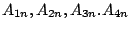 $A_{1n}, A_{2n},
A_{3n}. A_{4n}$