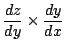 $\displaystyle \frac{dz}{dx}$