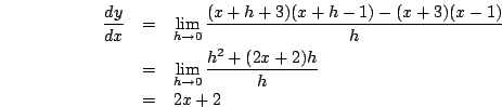 $\displaystyle y=(x+3)(x-1)$