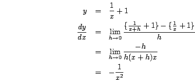 $\displaystyle y=\frac{1+x}{x}$