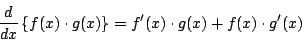 \begin{displaymath}
\frac{d}{dx}\left\{a f(x)+b g(x)\right\}
=a f'(x)+b g'(x)
\end{displaymath}