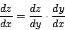 \begin{displaymath}
\frac{d}{dx}\left\{\frac{f(x)}{g(x)}\right\}
= \frac{f'(x)\cdot g(x)-f(x)\cdot g'(x)}{\left\{f(x)\right\}^2}
\end{displaymath}