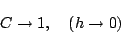 \begin{eqnarray*}
e
&=& (1+Ch)^{1/h}\\
&=& \left\{(1+t)^{1/t}\right\}^C\\
&\to& e^C,\quad(t\to0)
\end{eqnarray*}