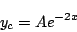 \begin{displaymath}
y_c=Ae^{-2x}
\end{displaymath}