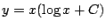 $y=x(\log x+C)$