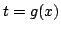 $t=g(x)$