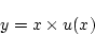 \begin{displaymath}
y= x\times u(x)
\end{displaymath}