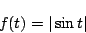 \begin{displaymath}
f(t)=\vert\sin t\vert
\end{displaymath}