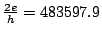 $\frac{2e}{h}=483597.9$