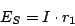 \begin{displaymath}
E_{S} = I \cdot r_{1}
\end{displaymath}