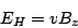 \begin{displaymath}
E_H=vB_z
\end{displaymath}