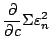 $\displaystyle \frac{\partial}{\partial c} \Sigma \varepsilon^{2}_{n}$